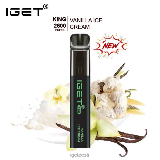IGET Vape Europe - king - 2600 pahvi D4V28575 vaniljejäätis