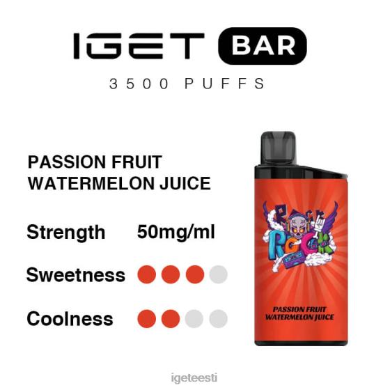 Discount IGET Vapes - baar 3500 pahvi D4V28289 kannatusvilja arbuusimahl