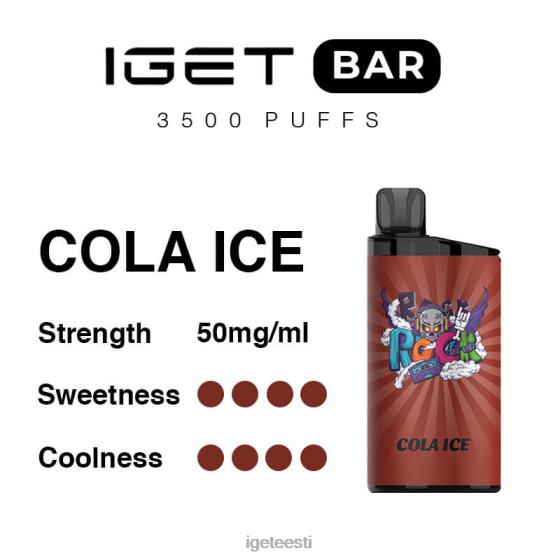 IGET Vape - baar 3500 pahvi D4V28292 koola jää