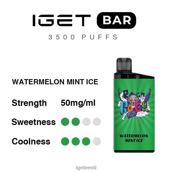 IGET Vape Europe - baar 3500 pahvi D4V28304 arbuusi piparmündijää