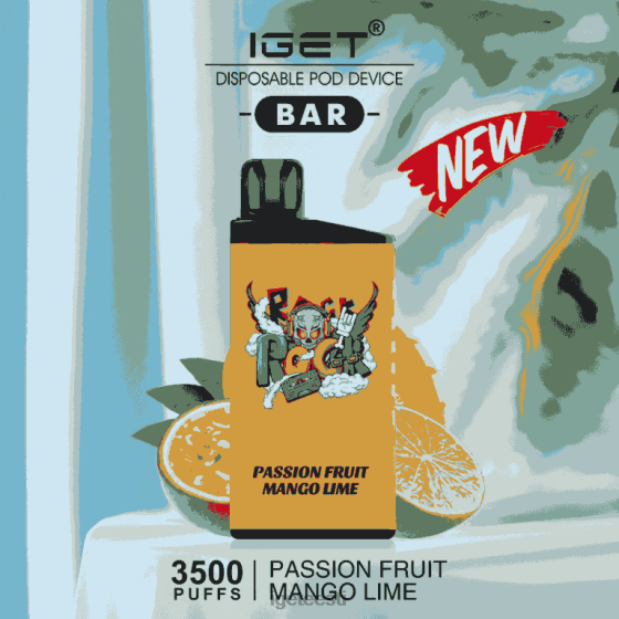 Discount IGET Vapes - igeti baar - 3500 pahvi D4V28616 passionfruit mango laim