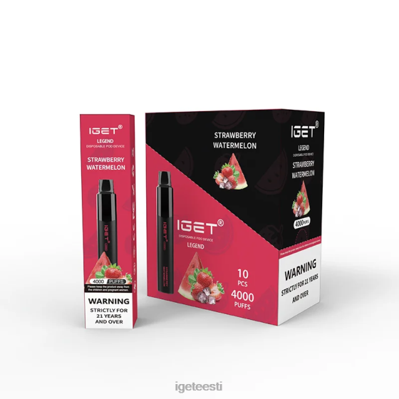 IGET Vape Europe - legend 4000 pahvi D4V28322 maasikas arbuus