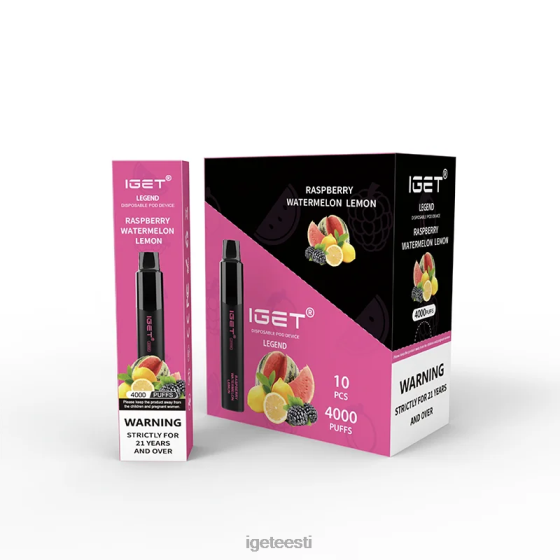 IGET Vapes - legend 4000 pahvi D4V28323 vaarikas arbuus sidrun