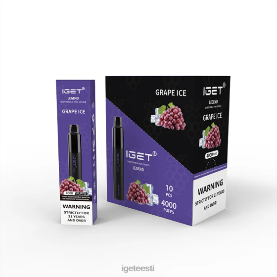 IGET Vape - legend 4000 pahvi D4V28331 viinamarja jää