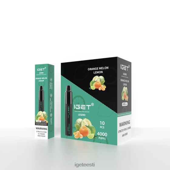 Discount IGET Vapes - legend 4000 pahvi D4V28335 oranž melon sidrun