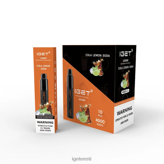 Discount IGET Vapes - legend 4000 pahvi D4V28349 cola sidruni sooda