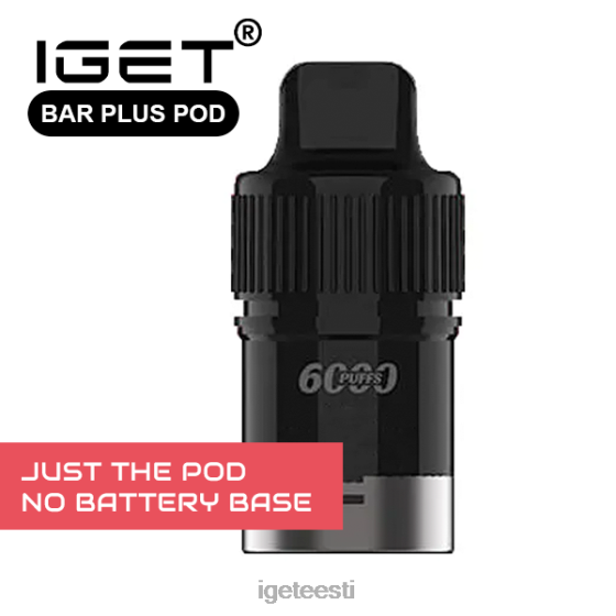IGET Discount - bar plus - ainult pod - must mets - 6000 pahvi (ilma akualuseta) D4V28670 ainult must mets