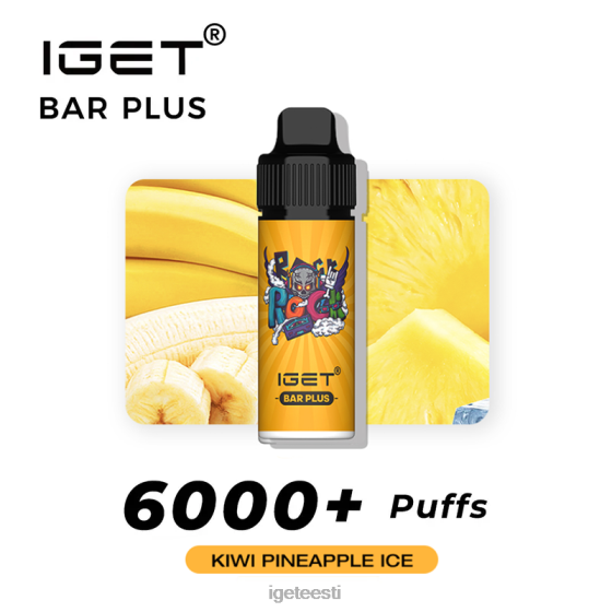IGET Vape - igeti baar pluss 6000 pahvi D4V28234 kiivi ananassijää