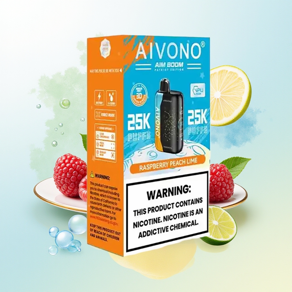 Aivono Aim Boom 25000 Puff 28ml 650mAh 1.2ohm Vaarikas Virsik Laim