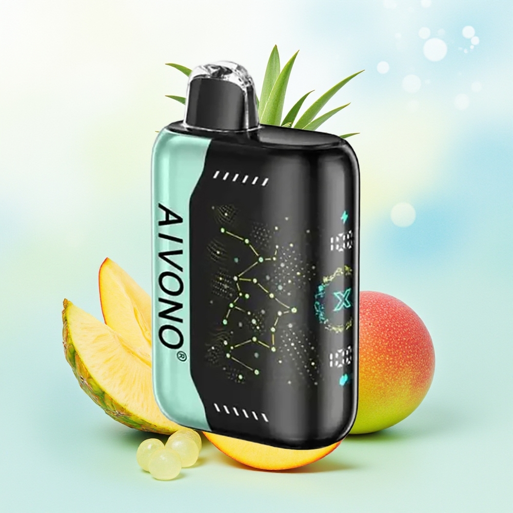Aivono Aim Boom 25000 Puffs 28ml 650mAh 1.2 ohm Hapus Mango-Ananass