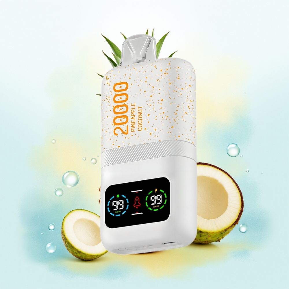 Aivono Aim Magic 20000 Puhangut 26ml Dual Mesh LCD Ananass-Kookos Ühekordselt Kasutatav Vape
