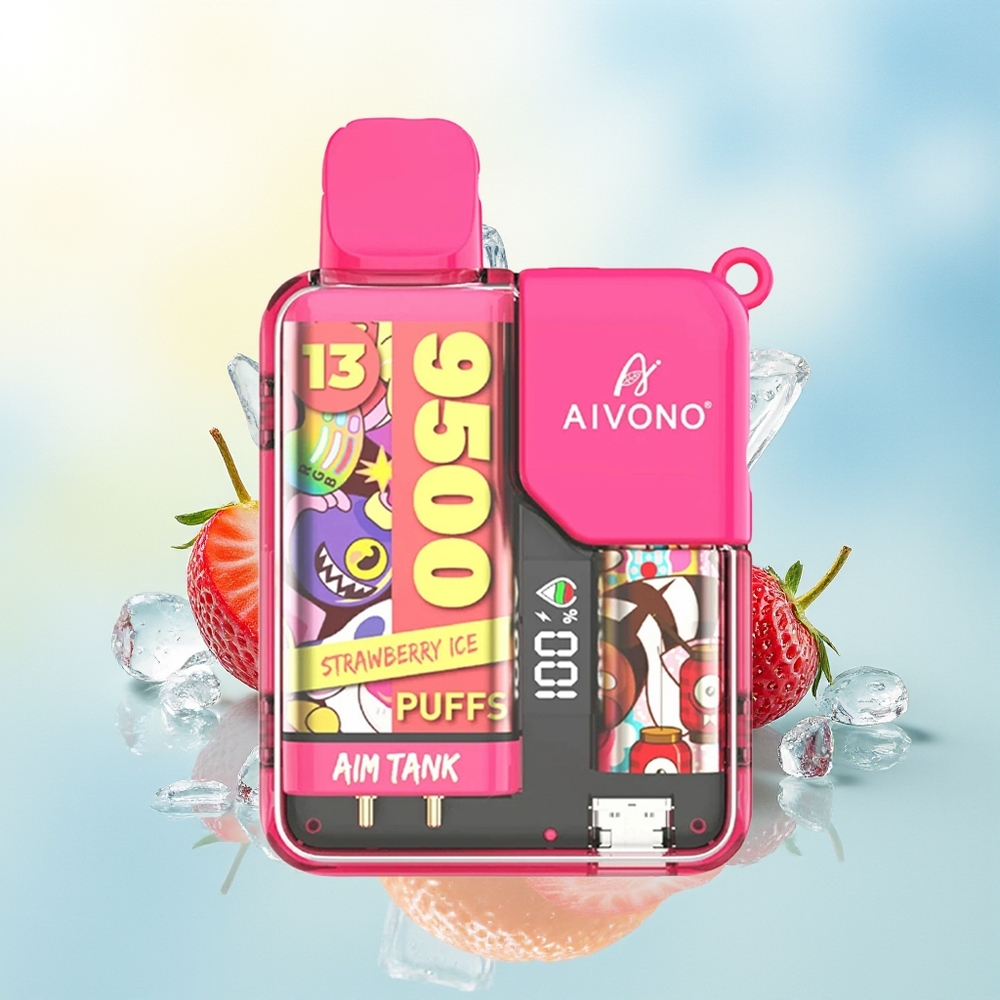 Aivono AIM-TANK 9500 Suts 18ml 650mAh LCD 1.2ohm Maasik-Jää