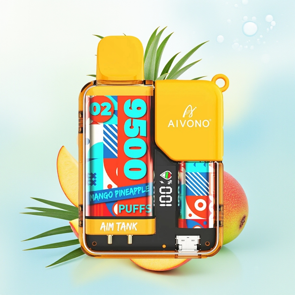 Aivono Aim-Tank 9500 Puffi 18ml 650mAh LCD Mango-Ananass