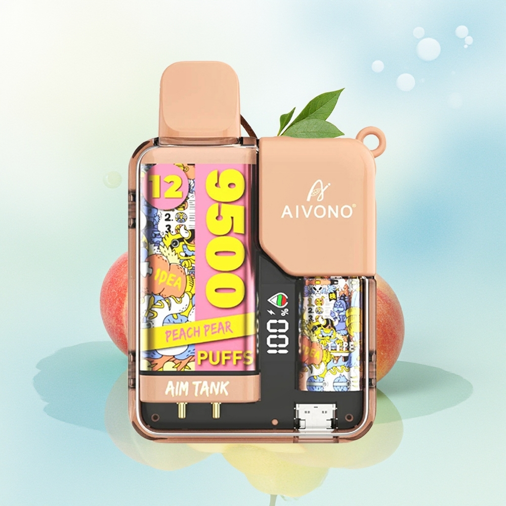 Aivono Aim-Tank 9500 Suutekesti 18ml 650mAh LCD 0-5% Nikotiini 1.2ohm Võrkpool Peetrid-Pirnid