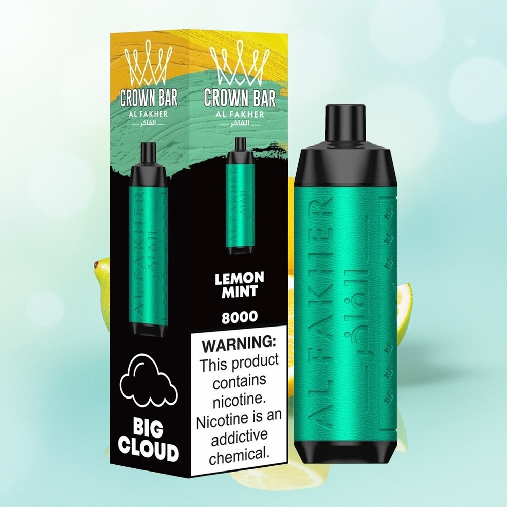 Al Fakher Crown Bar 8000 Crystal Ühekordne Vape Sidruni-Mündi
