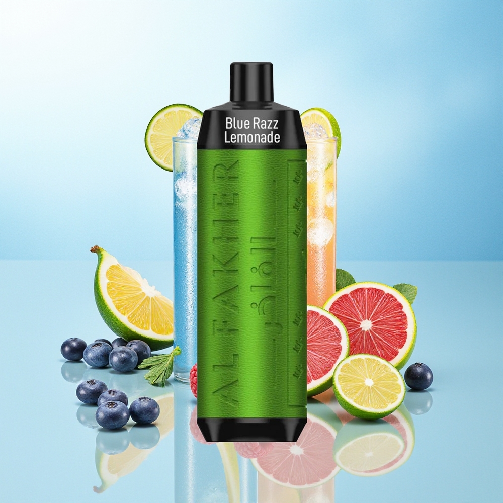 Al Fakher Crown Bar 8000 Kriistal Ühekordne Vape 8000 Suud (600mah, 18ml, 5mg Nikotiini, 0.6 ohm) Sinine Vaarikas-Limonadi