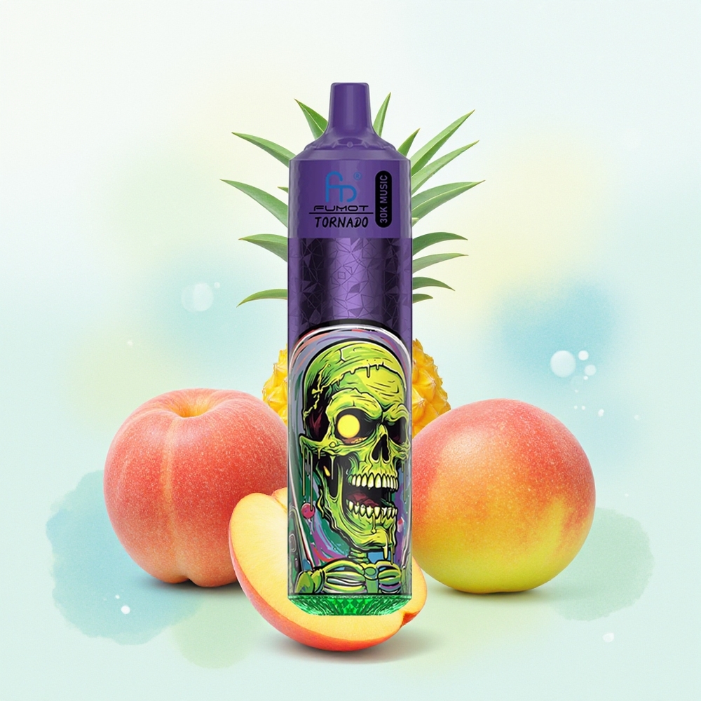 Fumot RandM Tornado 30000 Sutsud 30mL 1.0 Ohm mesh 600mAh LED Virsik Mango Ananass
