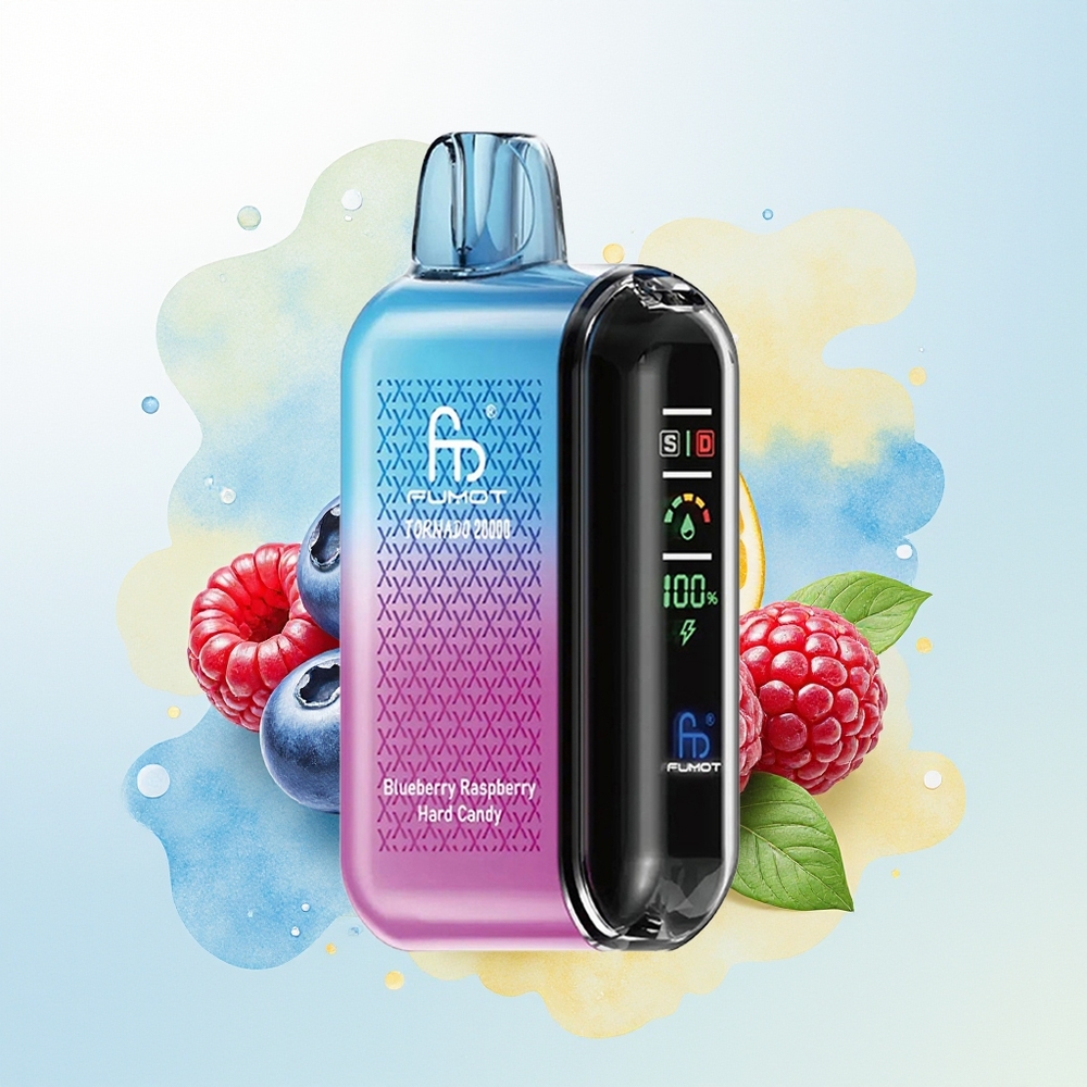 Fumot Tornado 20000 Puhangut Dual Mesh 20ml Nutiseade Õhuvool Blueberry Vaarikakommid