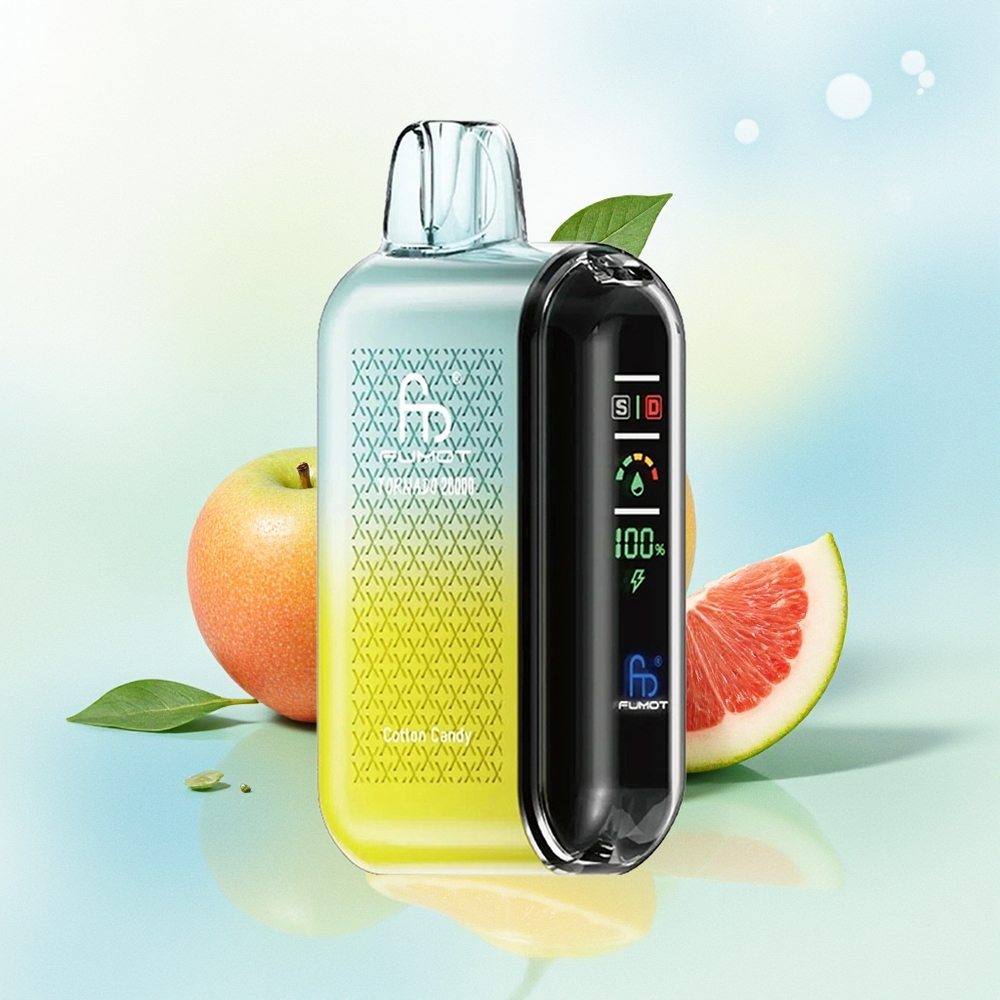 Fumot Tornado 20000 Suutmist Dual Mesh 20ml Näidis Õhuvool 2% Nikotiini Vatmekomm