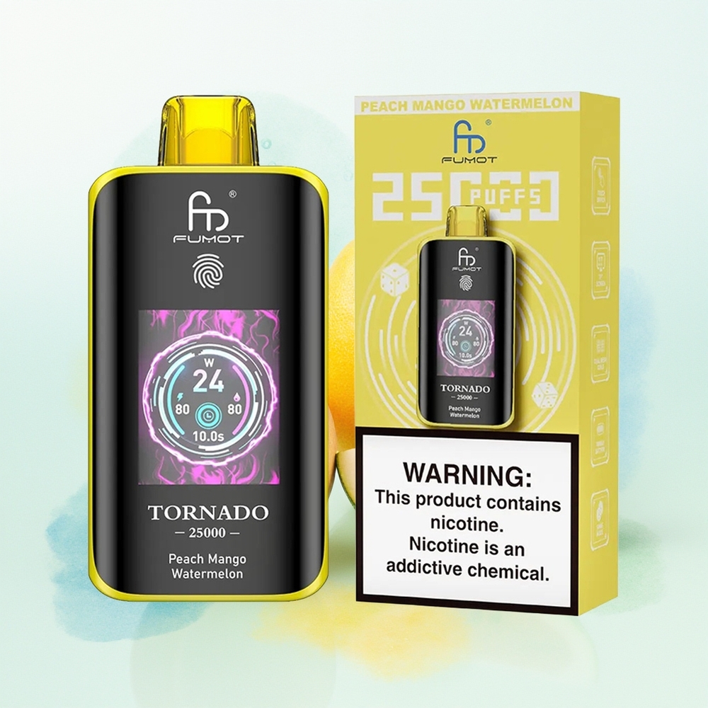 Fumot Tornado 25000 Sügavkuvar 700mAh Laaditav 20ml E-vedelik Virsik Mango-Arbuus