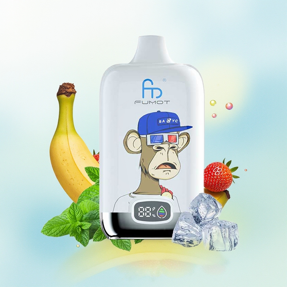 Fumot Tornado Digital Box 12000 Suutmispiirkonnaga 20ml MESH-Tüüpi Laaditav Maasikas-Banaan