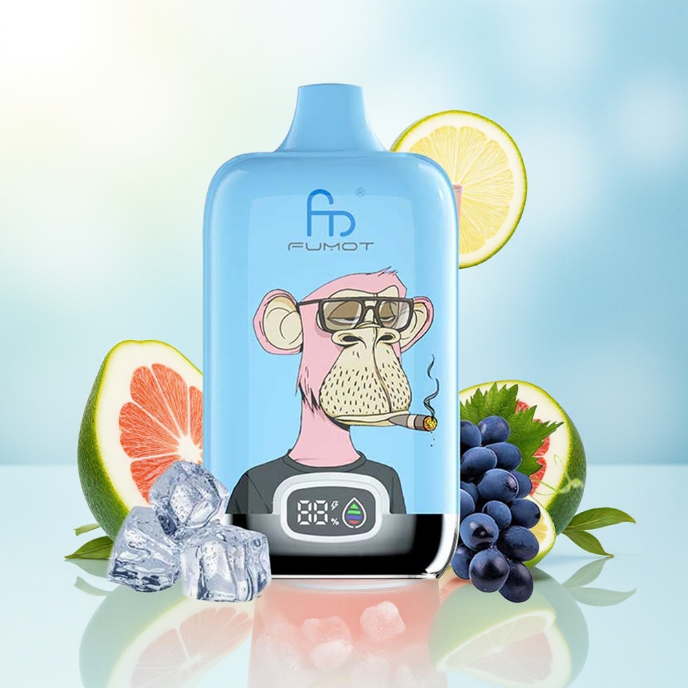 Fumot Tornado Digital Box 12000 Suutmist 20ml Mähis-keerd 550mAh Roosa Sidrunimahl