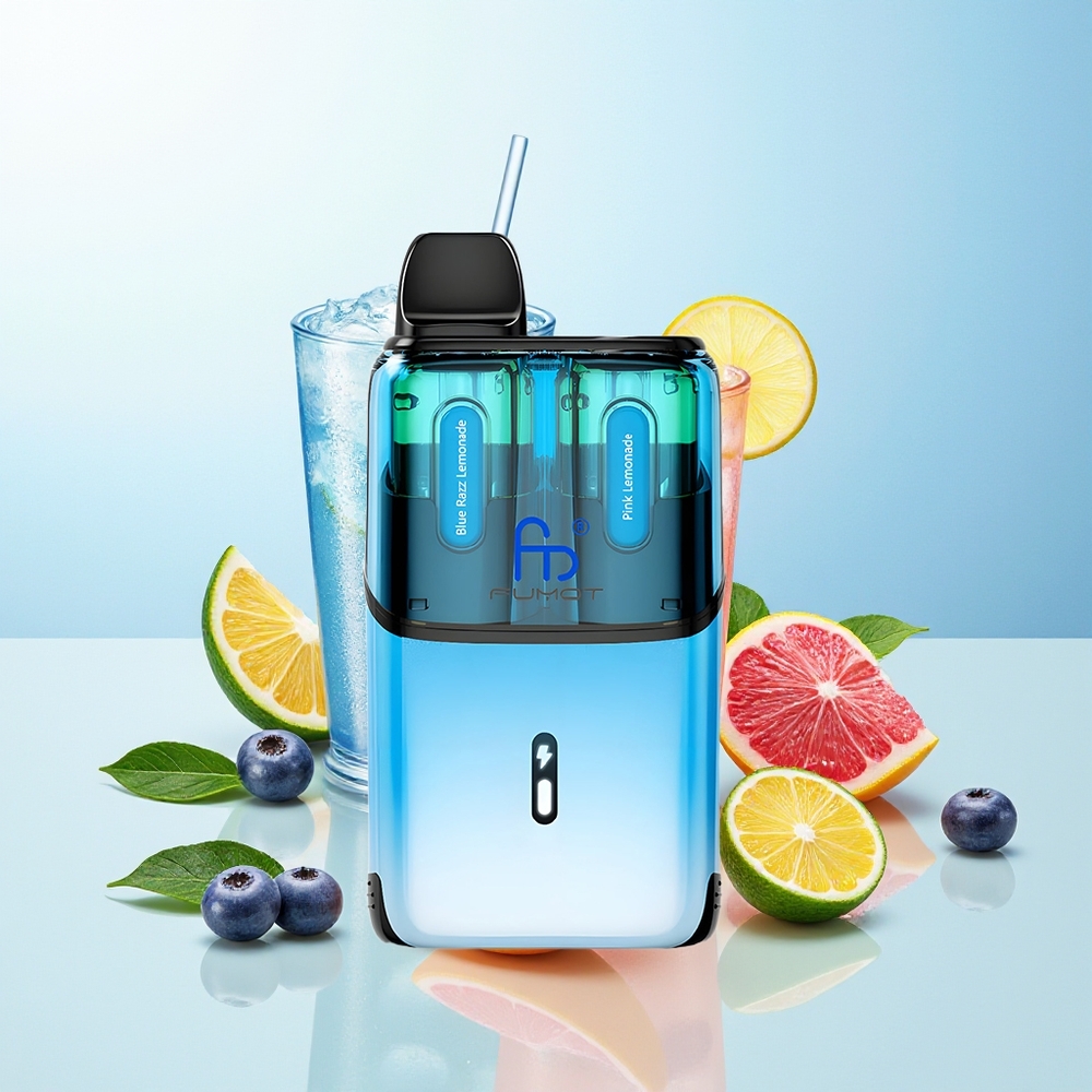 Fumot Ultra T32000 32000 Suud 800mAh 24ml Sinine Vaarika-Limonad - Roosa Limonad