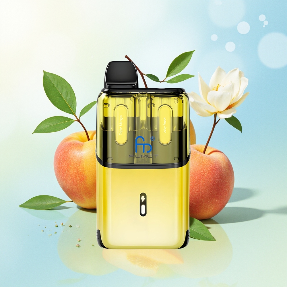 Fumot Ultra T32000 32000 Suud Ühekordselt Kasutatav Vape Kiire Laadimine Type-C 24ml Kolmekordne Mango - Mahlaslik Virsik