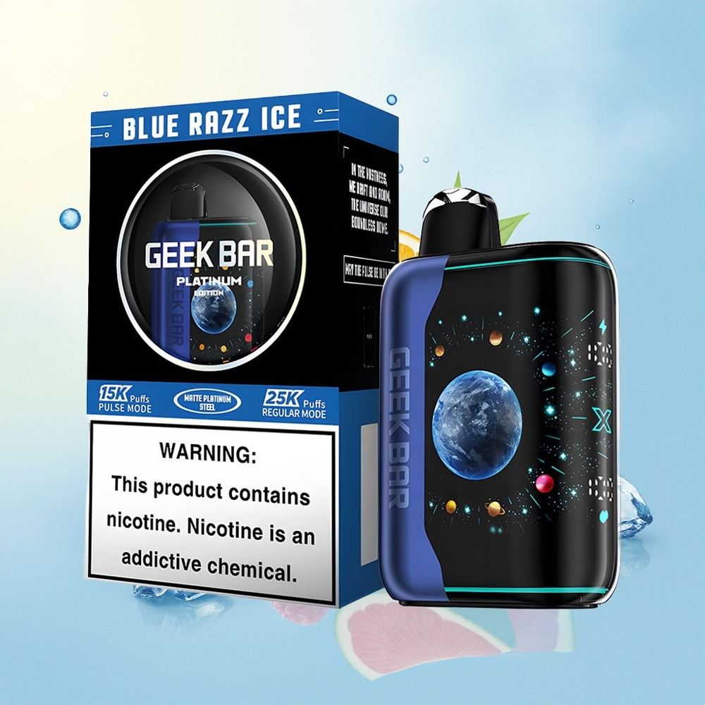 GEEK BAR Platinum Edition 25000 Suud Pluss Kiire Laadimine Sinine Vaarikas Jää