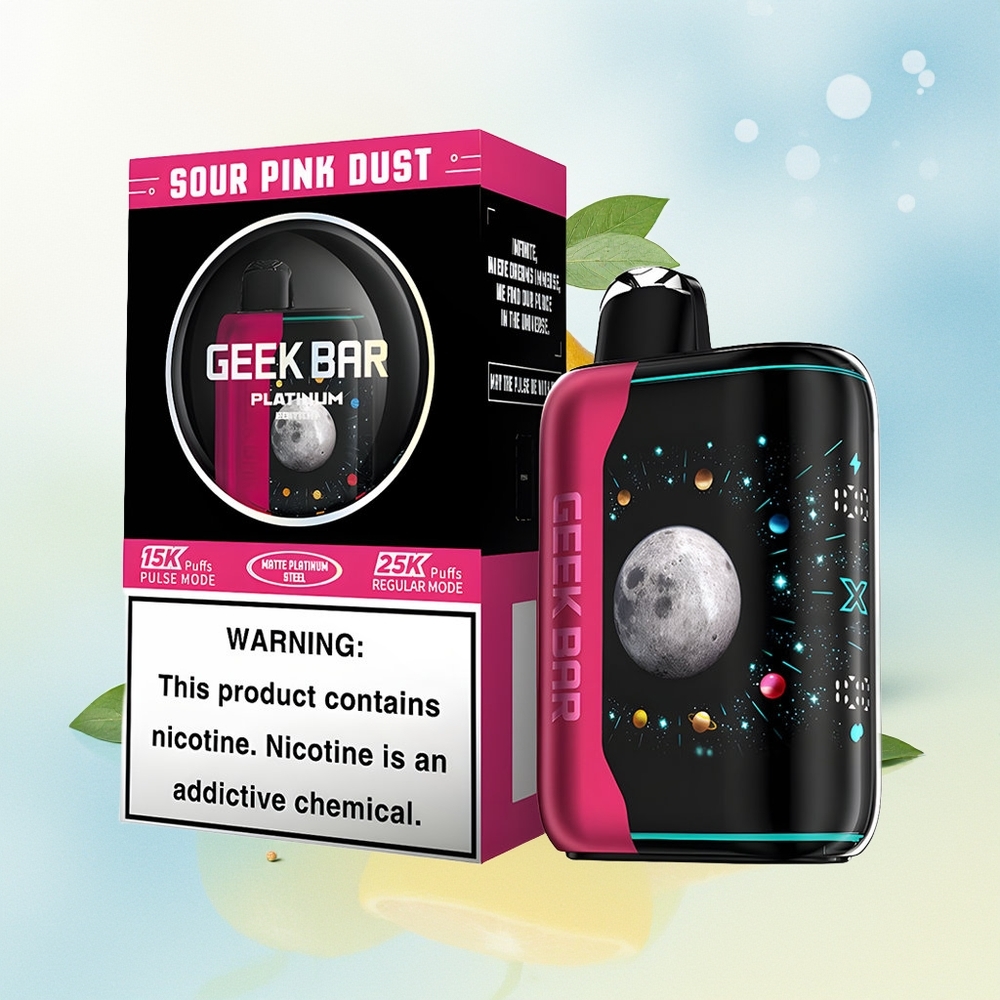 GEEK BAR Platinum Edition 25000 Suuga Kiire Laadimine Topeltvõrk Haprapunane Tolm