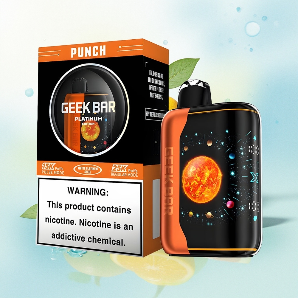 GEEK BAR Platinum Edition 25000 Suutekordset USB-Type C Kiirlaadimisega 2% Nikotiini Punch