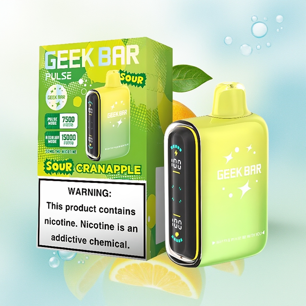GEEK BAR Pulse 15000 Suitset 16ml 5% Nikotiini Reguleeritav Õhuvool Hapukas