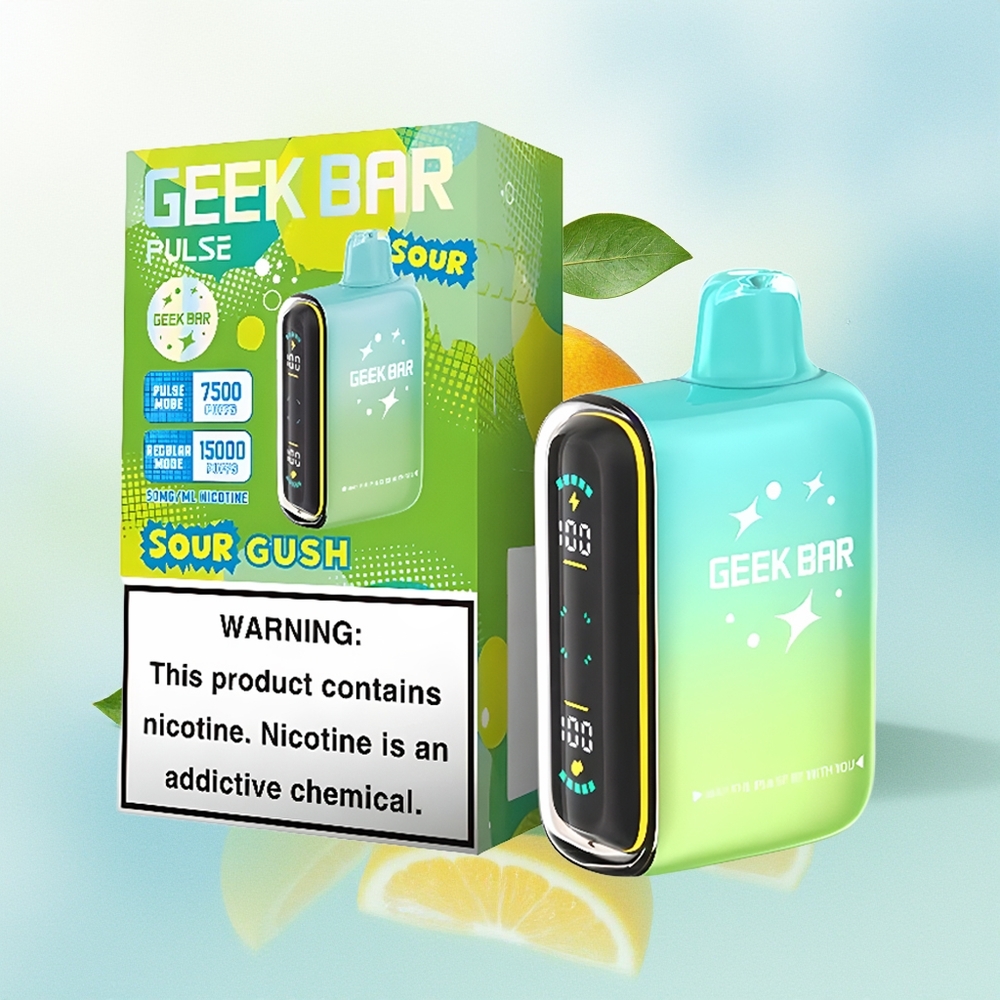 GEEK BAR Pulse 15000 Suitset 16ml 5% Nikotiini Reguleeritav Õhuvool Hapukas