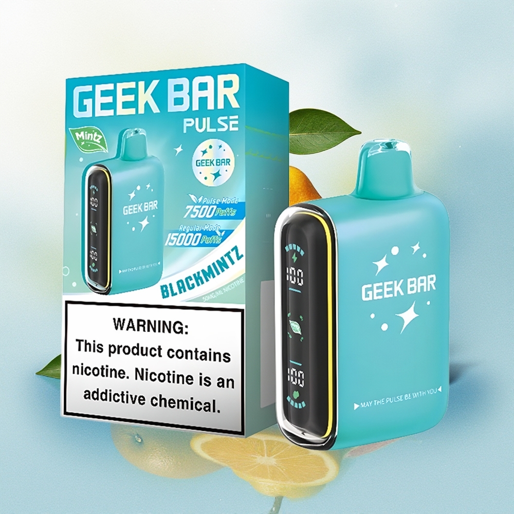 GEEK BAR Pulse 15000 Sutsud USB Type-C õhuvoolu reguleeritav 16ML 5% Nikotiin Mintz Värskendav