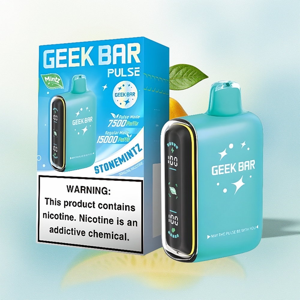 GEEK BAR Pulse 15000 Sutsud USB Type-C õhuvoolu reguleeritav 16ML 5% Nikotiin Mintz Värskendav