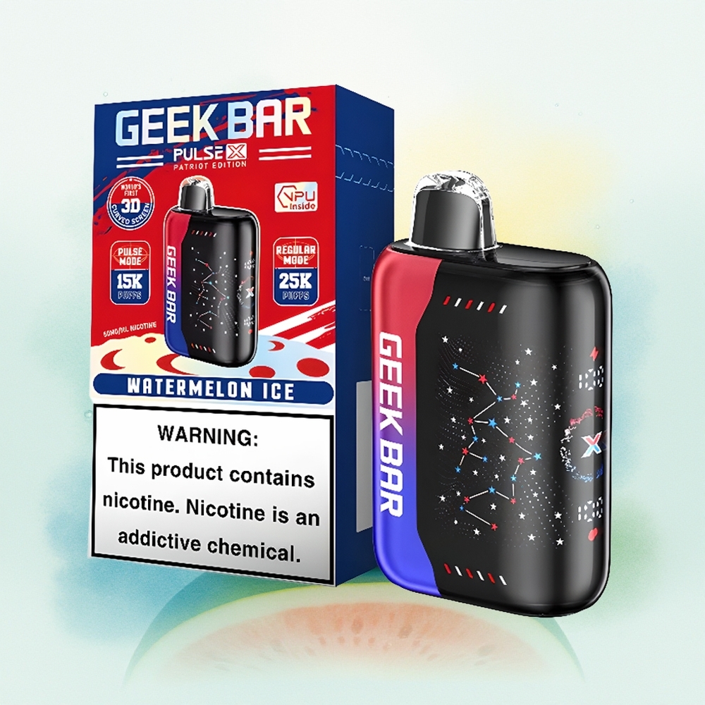 GEEK BAR Pulse X 25000 Pihu Korrapärane Režiim 15000 Pihu Pulse Režiim 18mL E-vedelik 3D Kõver Ekraan USB Type-C
