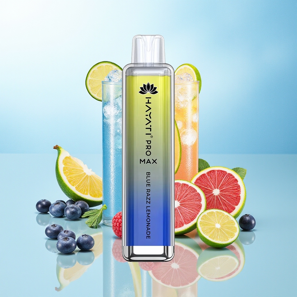 Hayati Pro Max 4000 Puff Dispositiivne Vape Laaditav 1400mAh Sinine Vaarikas-Limonad