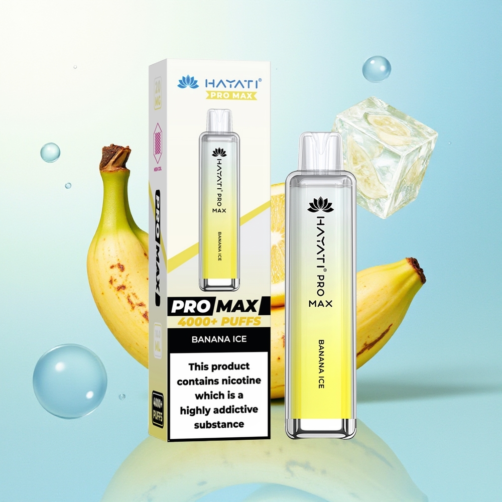 Hayati Pro Max 4000 Puffs Banaani Jää
