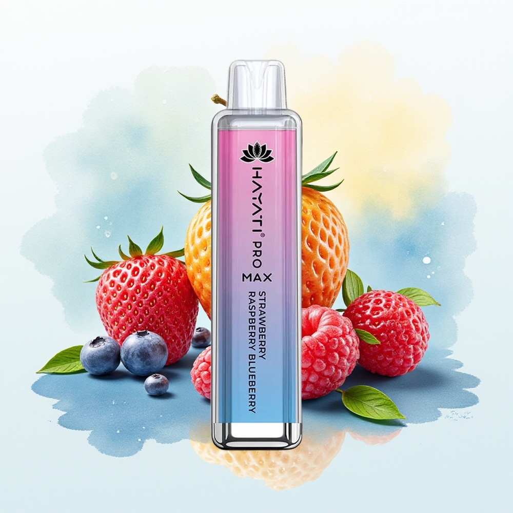 Hayati Pro Max 4000 Puffs Laaditav Disposabel Vape Maasika Vaarikas Mustikas