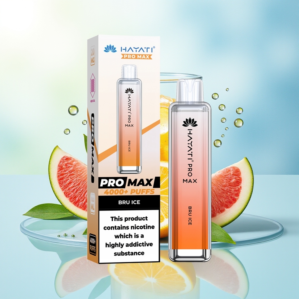 Hayati Pro Max 4000 Suutmist Laaditav Disposabel Vape Bru Jää