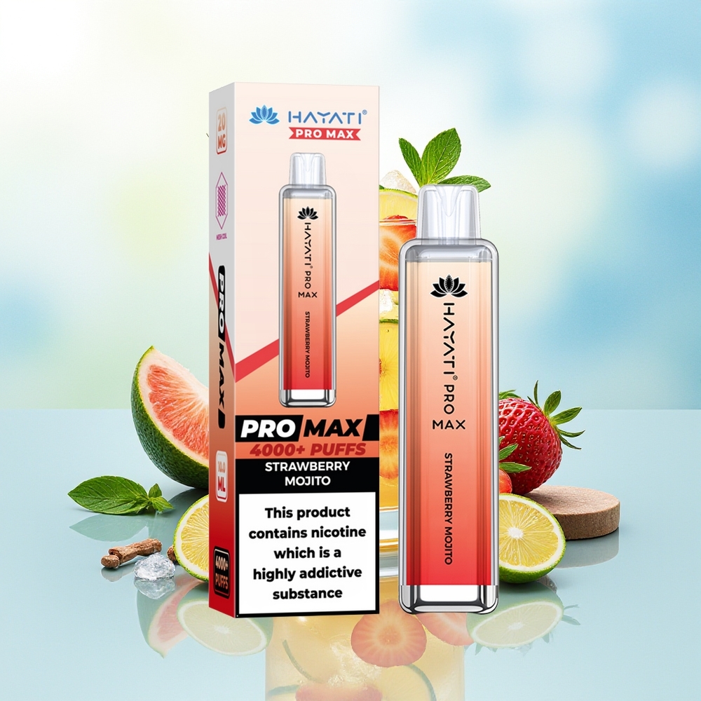 Hayati Pro Max 4000 Tõmmet Aktiveeritud 1400mAh Maasikamoijito