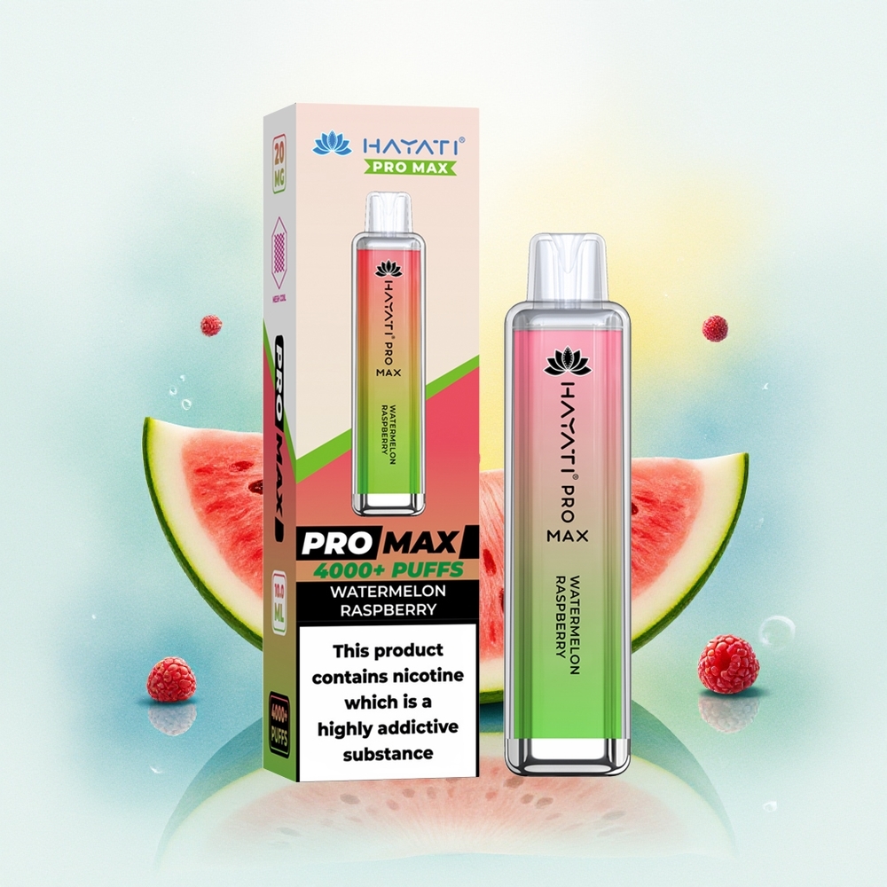 Hayati Pro Max 4000 Tõmmet Aktiveeritud Laetav Vesimelon Vaarikas