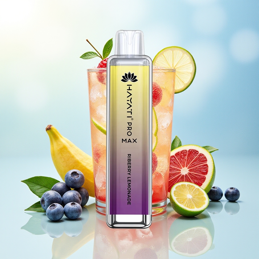 Hayati Pro Max 4000 Tõmmet USB-Laaditav Kahekordne Mähisuti Ribipunane Limonaad