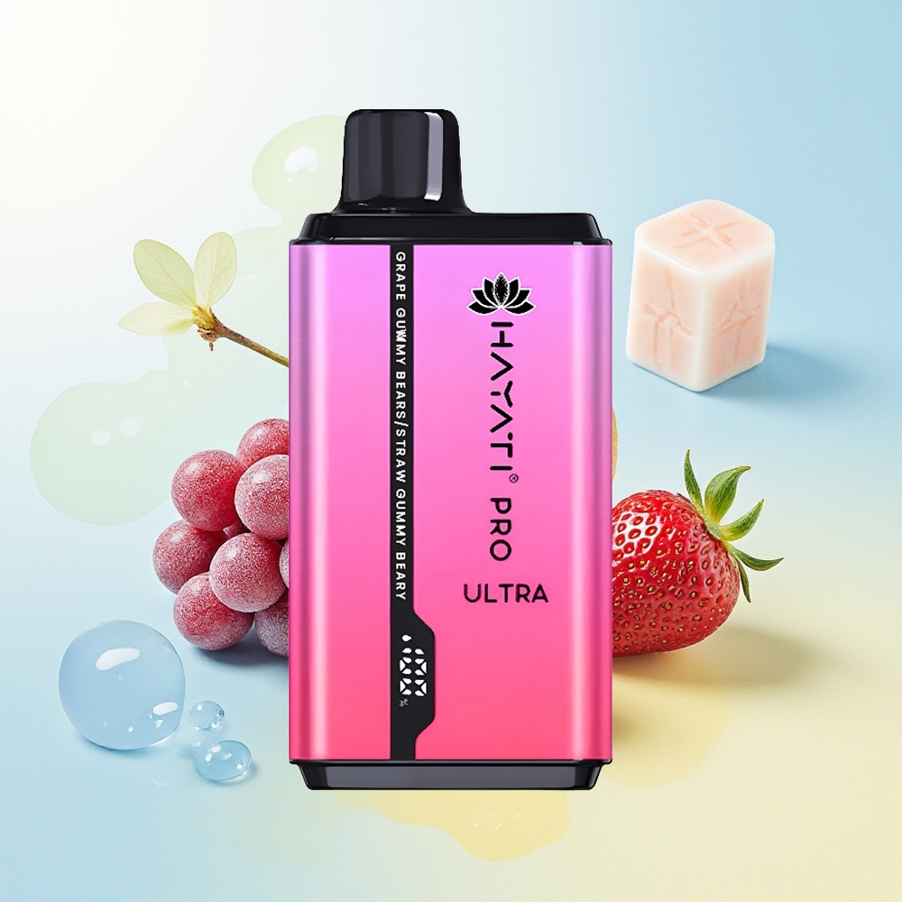 Hayati Pro Ultra 15000 Puhangut Kaheksa Viiskümmend mAh Kaksteist ml 2% Maitse Kombinatsioon: Viirukikommid Maasikakommid