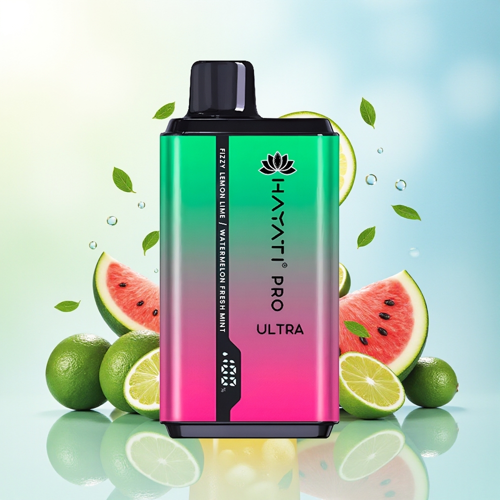 Hayati Pro Ultra 15000 Puhu 850mAh 2 12ml 2% 49 Maitsed Frizz Limon & Lõunametsa-Arbuus Värske Mündi