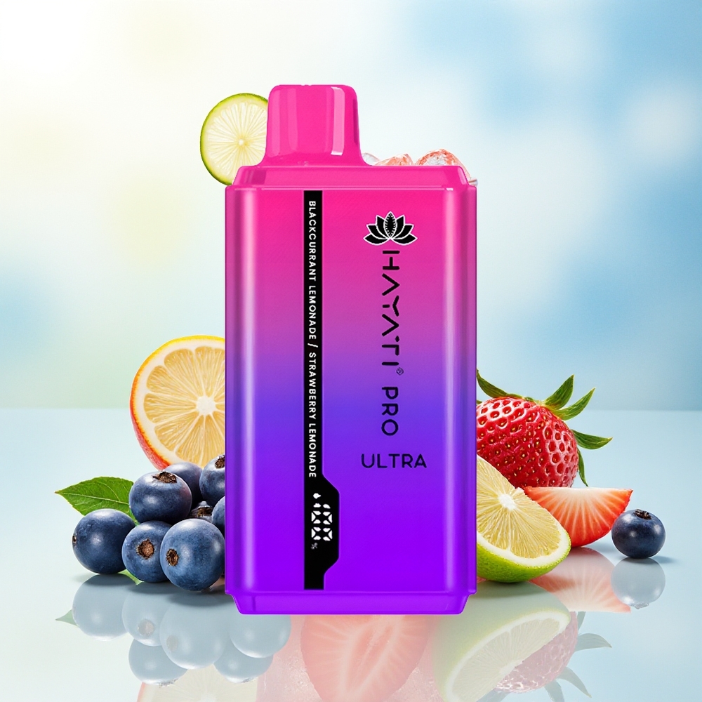 Hayati Pro Ultra 15000 Sissehingamist 850mAh Mustsõstra Sidrunimahl Maasika Sidrunimahl