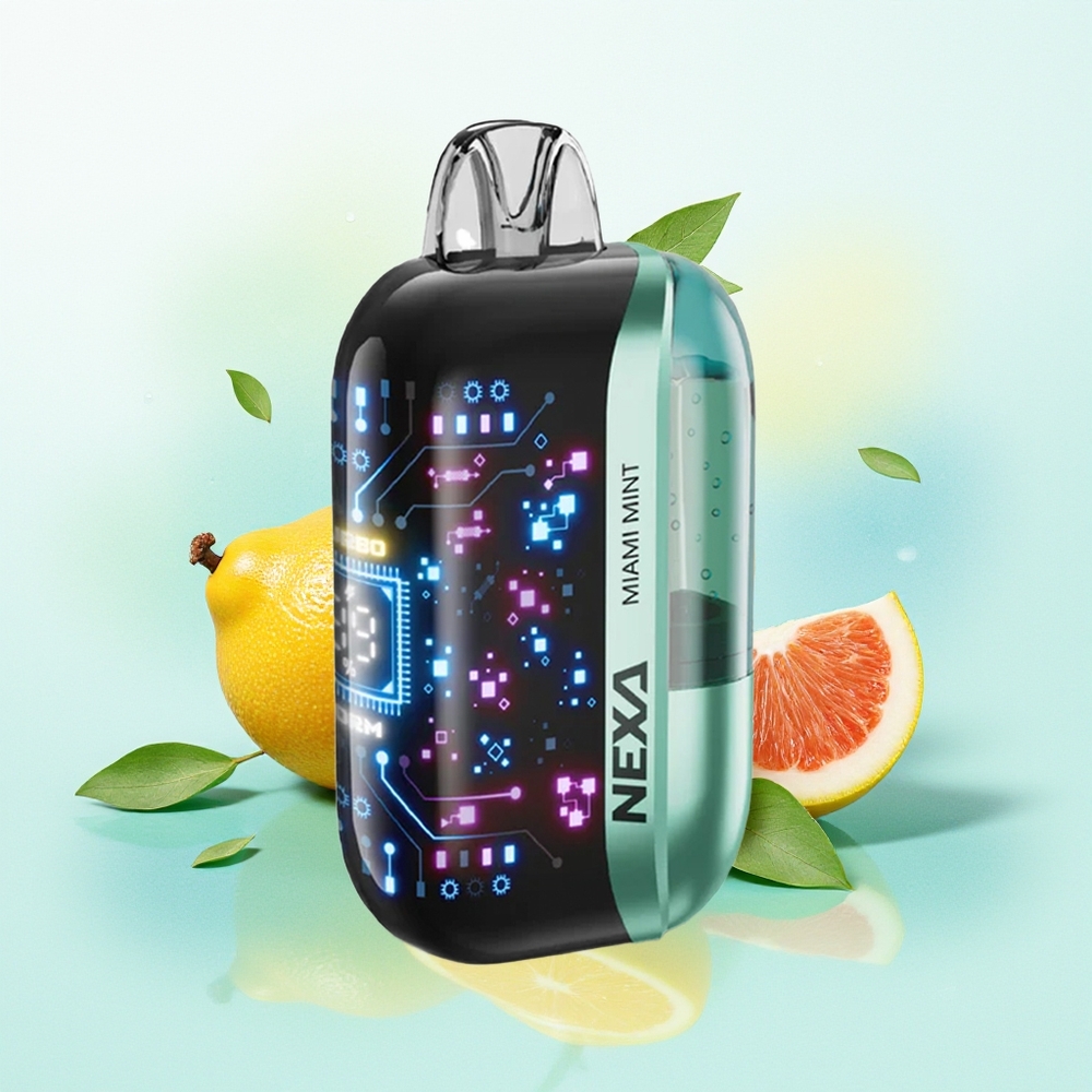 NEXA Ultra 50000 Puhu 20ml 800mah 5% Nikotiini 0.9ohm Dual Mesh Koil 3d Kõver Ekraan Type-c Laadimine Miami Münt