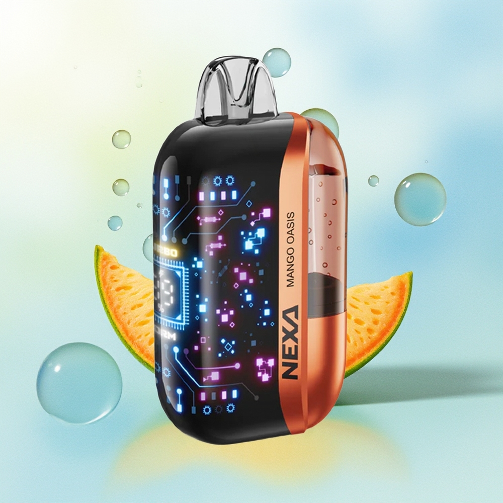 NEXA Ultra 50000 Suts 20ml 800mah 5% Nikotiin 0.9ohm Dual Mesh 3d Ekraan Type-c Laadimine Mango Oaas