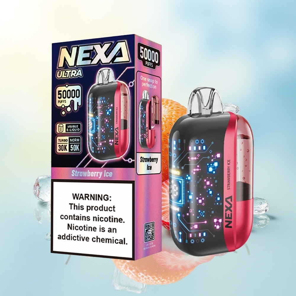 NEXA Ultra 50000 Suu 20ml 800mah 5% 0.9ohm 3d Ekraan Type-C Maasikajää