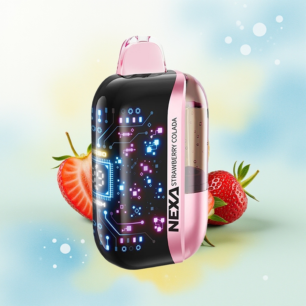 NEXA Ultra 50000 Suu 20ml 800mah 5% 0.9ohm Dual Mesh 3d Ekraan Type-c Maasika Kolada